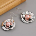 Rose Pearl Blossom Earrings