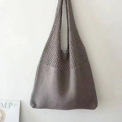 Retro Hollow Hand-Held Shoulder Knitted Wool Bag elevenforest