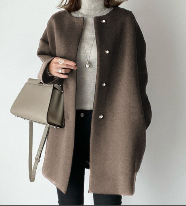 Elegant straight-fit loose casual jacket