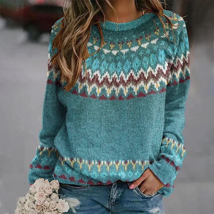 Elena® | Retro wave sweater