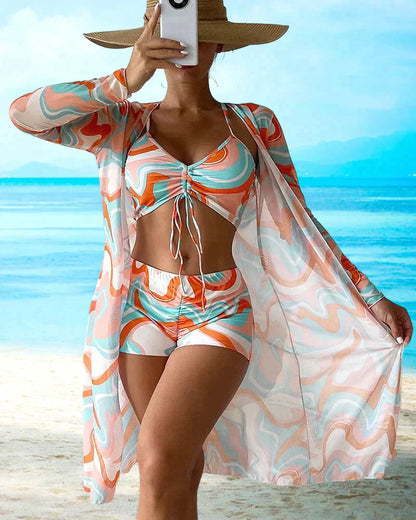 Erica® | Stylish 3 Piece Print Bikini Set