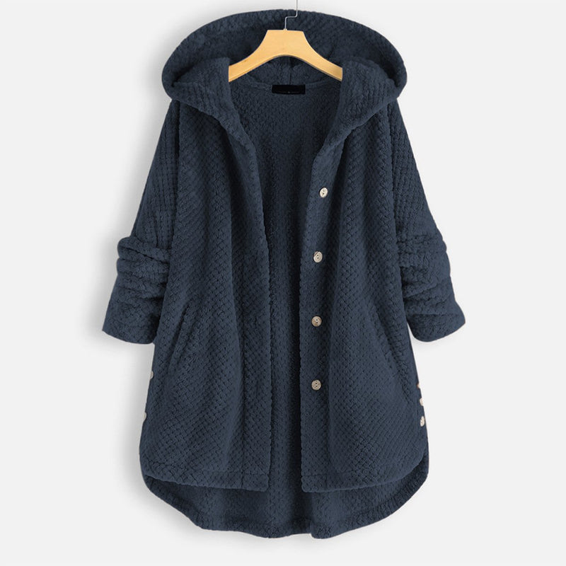 LM | warm teddy jacket with hood