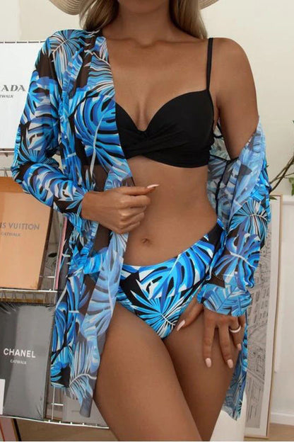 Juana® | Tropical Print Wrap Underwire Bikini With Cover-up