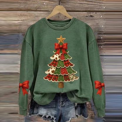 Comstylish Women's Merry Christmas Print Sweatshirt