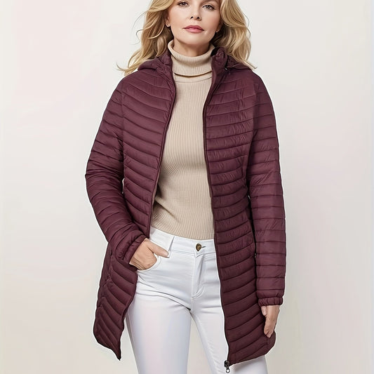 LM | Casual padded jacket with hood and front zipper