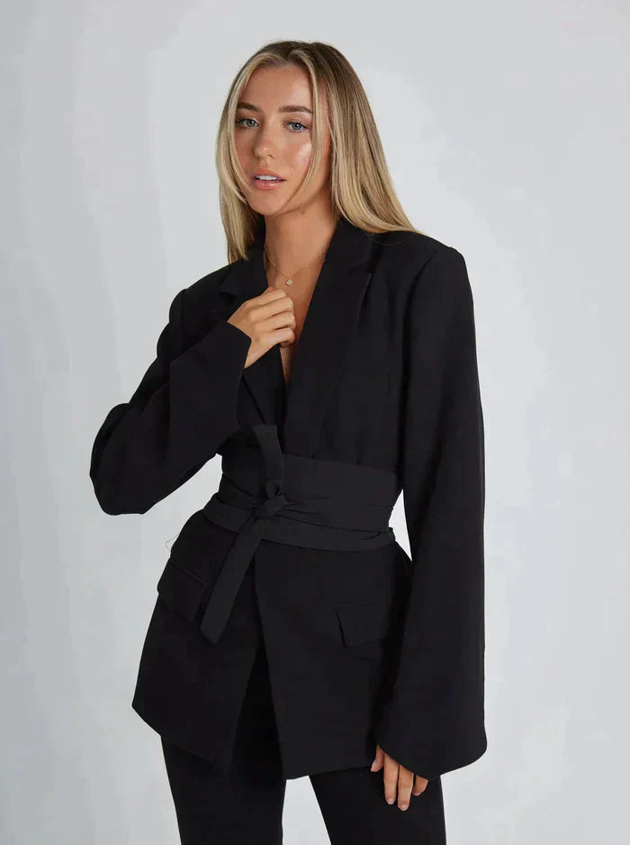LM | Blazer with belt for women