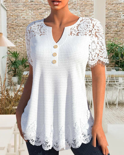 LM | Structured lace blouse