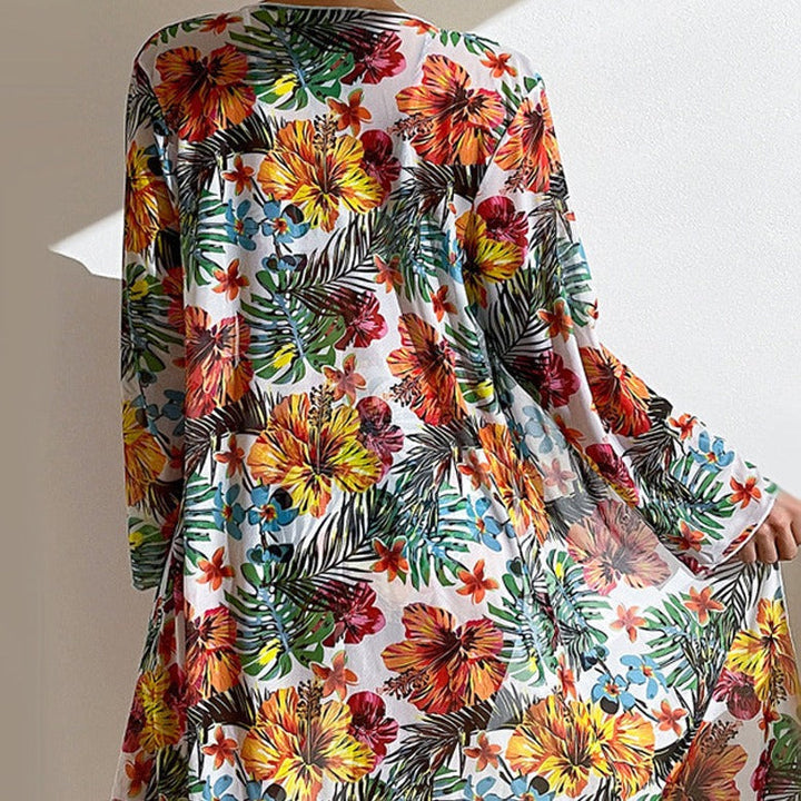 LM | 3-piece floral bikini with cover-up