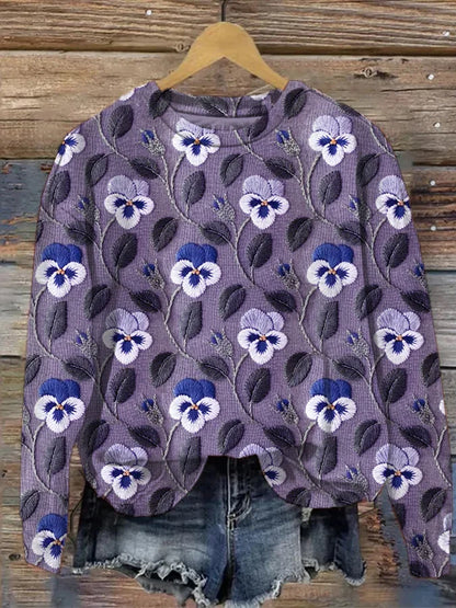 LM | Sweatshirt with graphic floral print