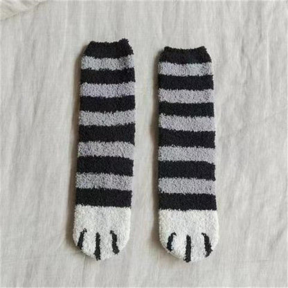 Lovely Cat Paw Inspired Fuzzy Plush Socks elevenforest