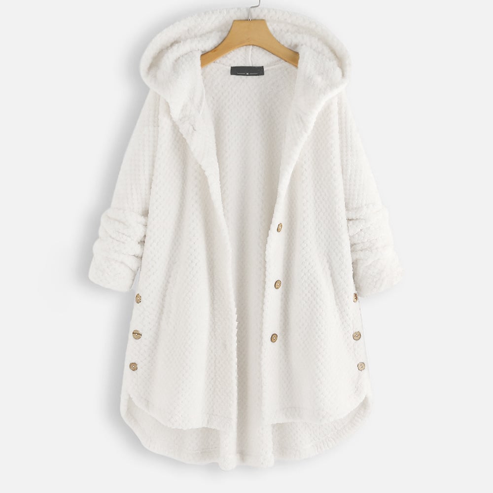 LM | warm teddy jacket with hood