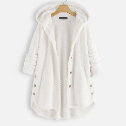 LM | warm teddy jacket with hood