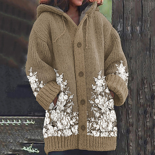 Vintage Embroidery Floral Art Knit Cozy Sweater artswardrobe