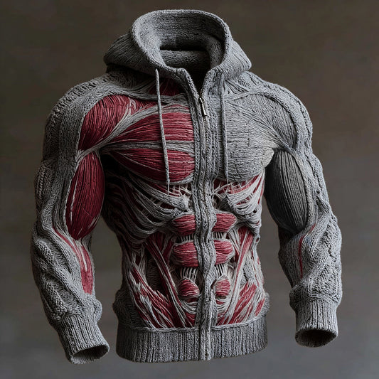 Anatomical Art Men's Casual Warm Zip-up Sweater artswardrobe