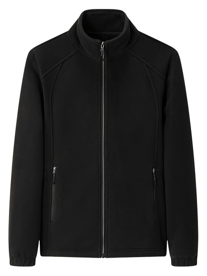 LM | Plush women's outdoor jacket with stand-up collar and long sleeves