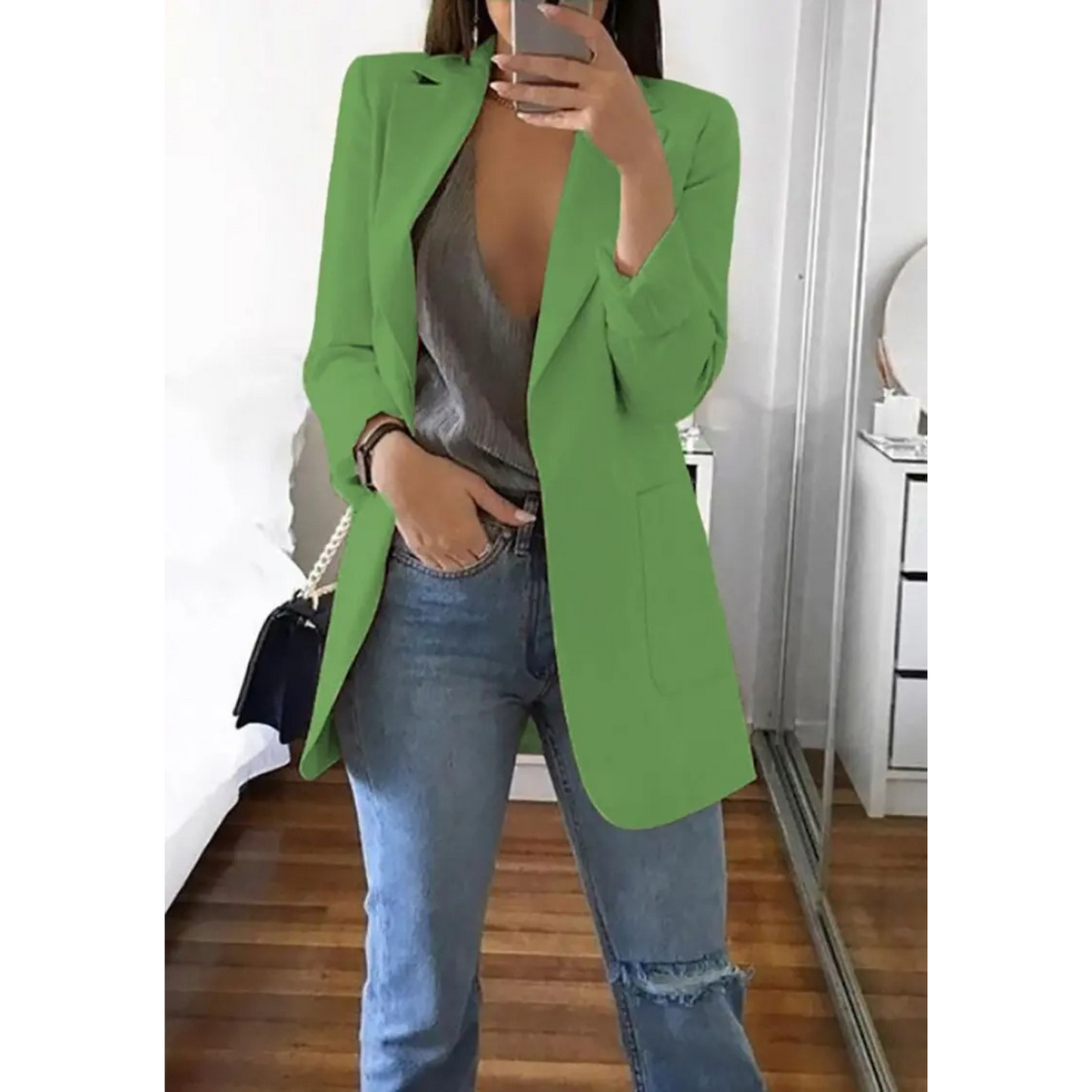 LM | Stylish pocket blazer for women