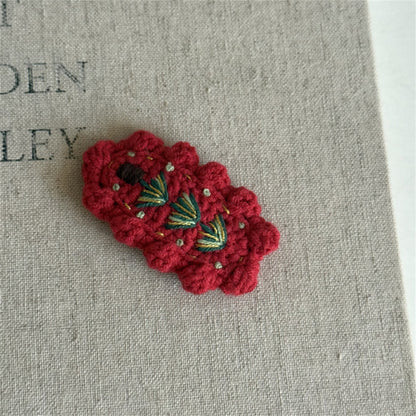 Comstylish Christmas Handmade Crochet Hair Clip