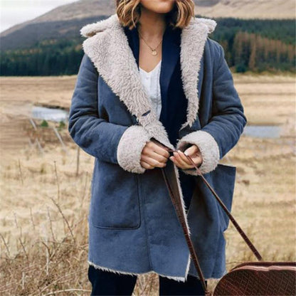 Casual Suede Fabric Fluff Jacket