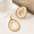 Golden Hollow Drop Earrings