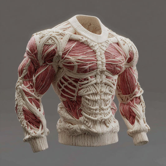 Muscle Art Men's Knitted Warm Crew Neck Sweater artswardrobe