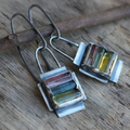 Colorful Inlaid Zirconia Earrings