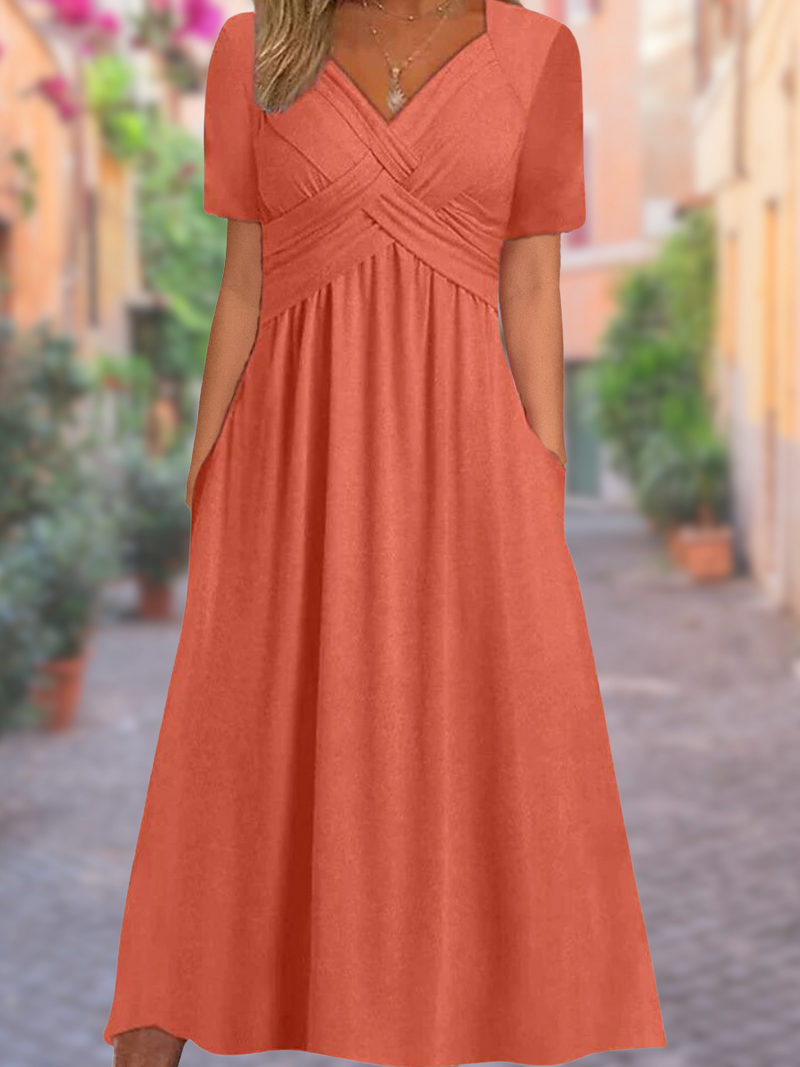 LM | Simple dress with V-neck