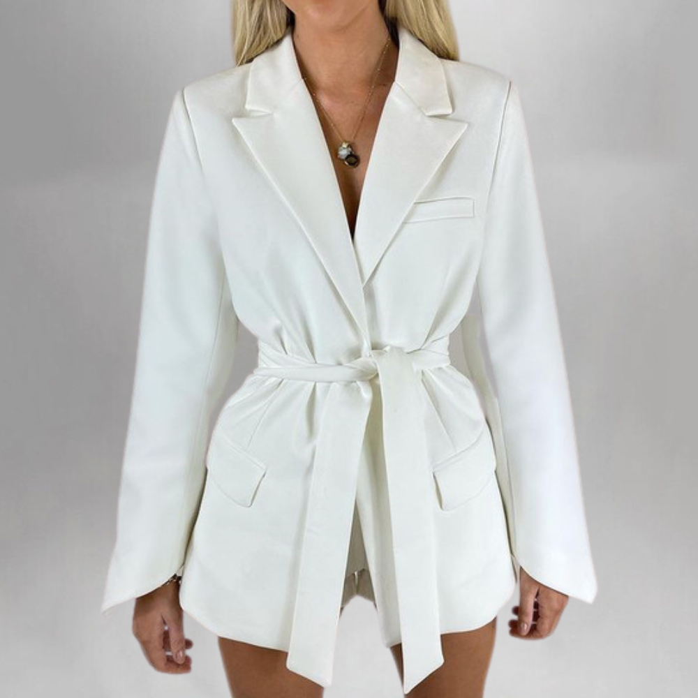 LM | Ladies elegant blazer with belt