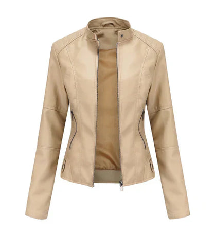 LM | Ladies leather jacket with Mao