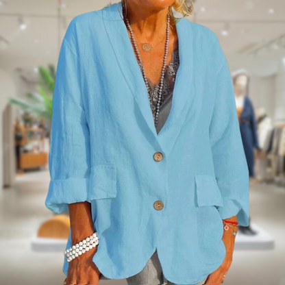 LM | Stylish blazer with buttons for women
