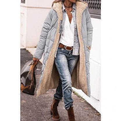 LM | Reversible long sherpa jacket