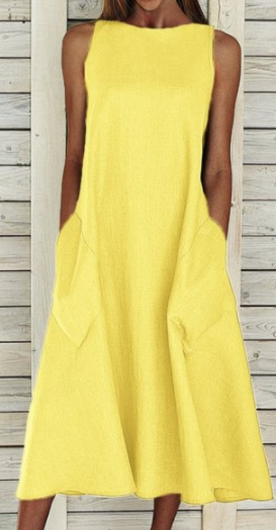 LM | Elegant cotton A-line dress