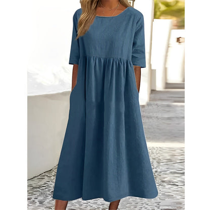 LM | Plain midi dress