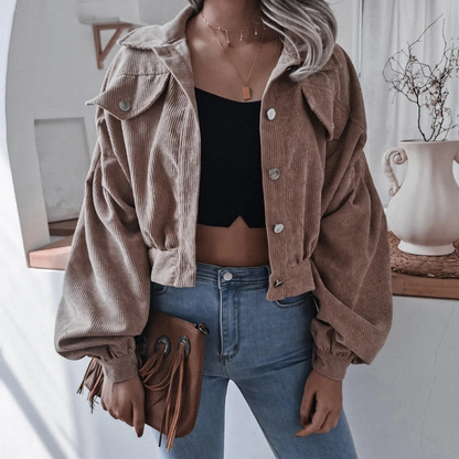 LM | casual corduroy cropped jacket
