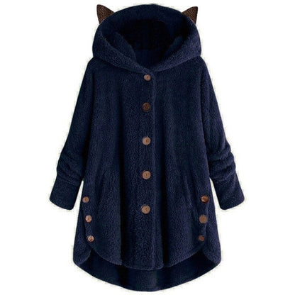 LM | Warm plush lined cat coat
