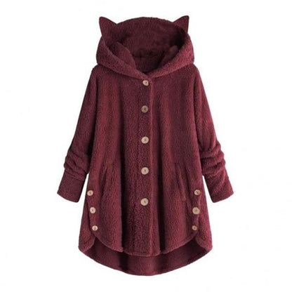 LM | Warm plush lined cat coat