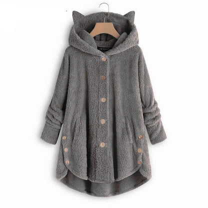 LM | Warm plush lined cat coat
