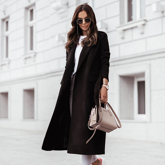 LM | RenskesJacket I Long wool jacket for women