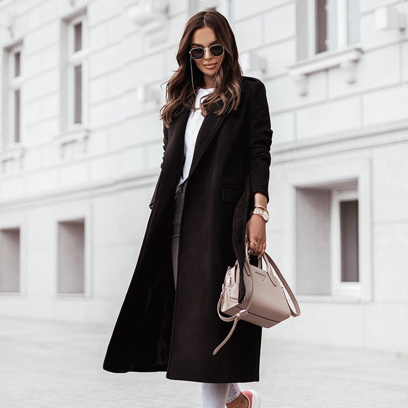 LM | RenskesJacket I Long wool jacket for women