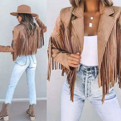 LM | Retro-chic jacket with fringes