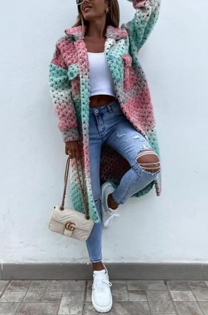 LM | casual plaid braided jacket
