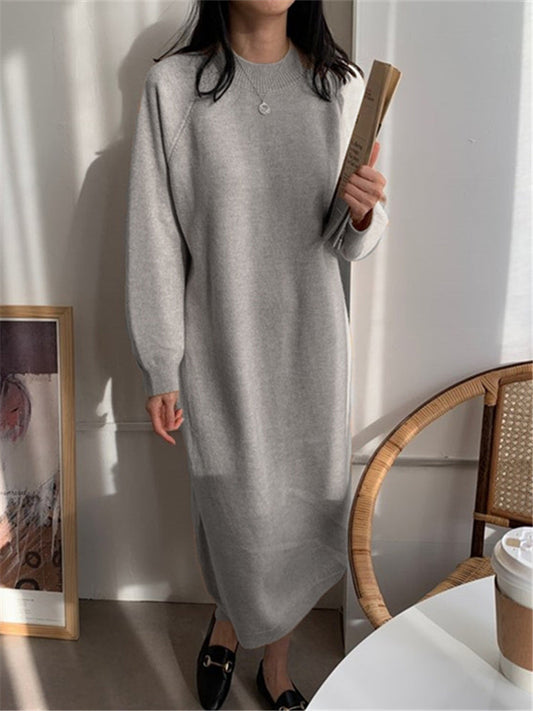 LM | Cozy knit midi dress