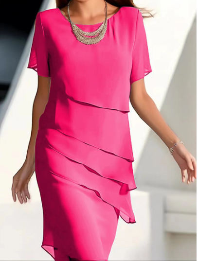 LM | Plain-colored sleeveless mini dress