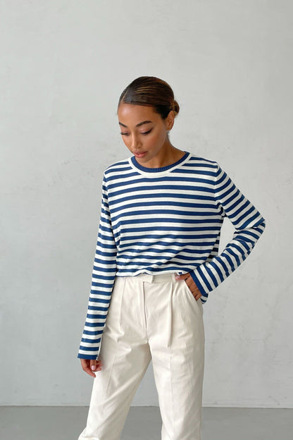 LM | Classic striped long-sleeved shirt