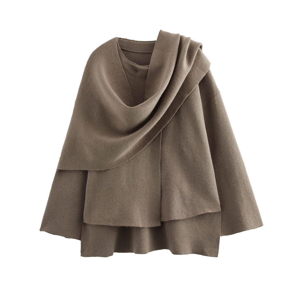 LM | Oversized jacket with scarf