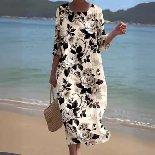 LM | Maxi dress with floral pattern