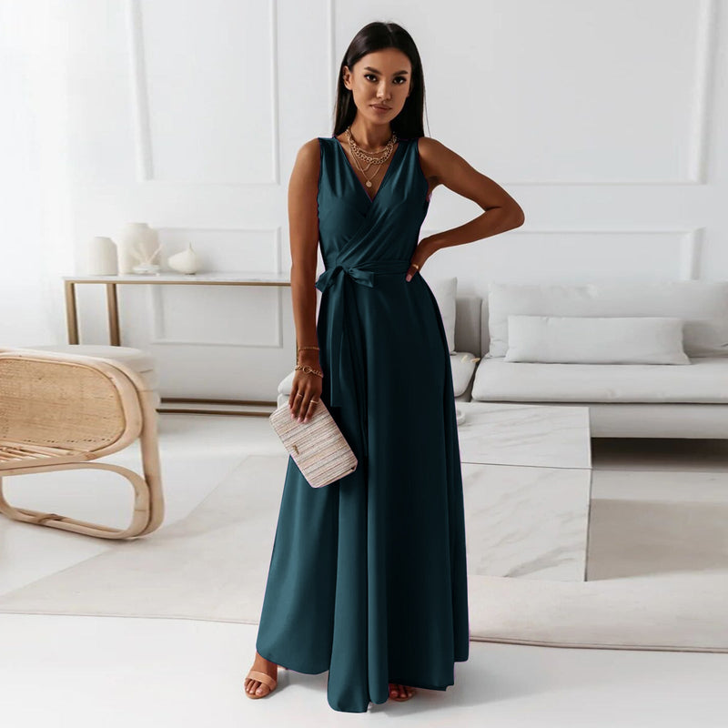LM | Gretchen -Feminine ankle-length dresses with V-neckline