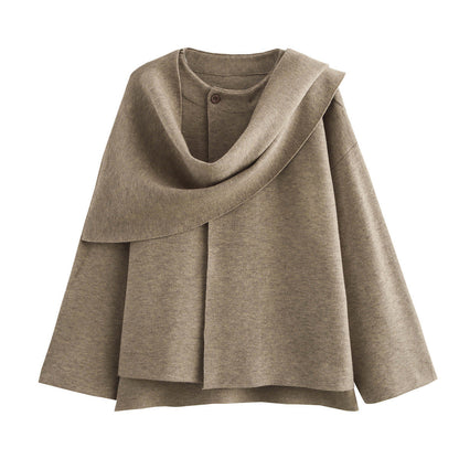 LM | Oversized jacket with scarf