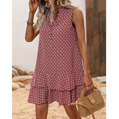LM | Boho Print Shift Midi Dress