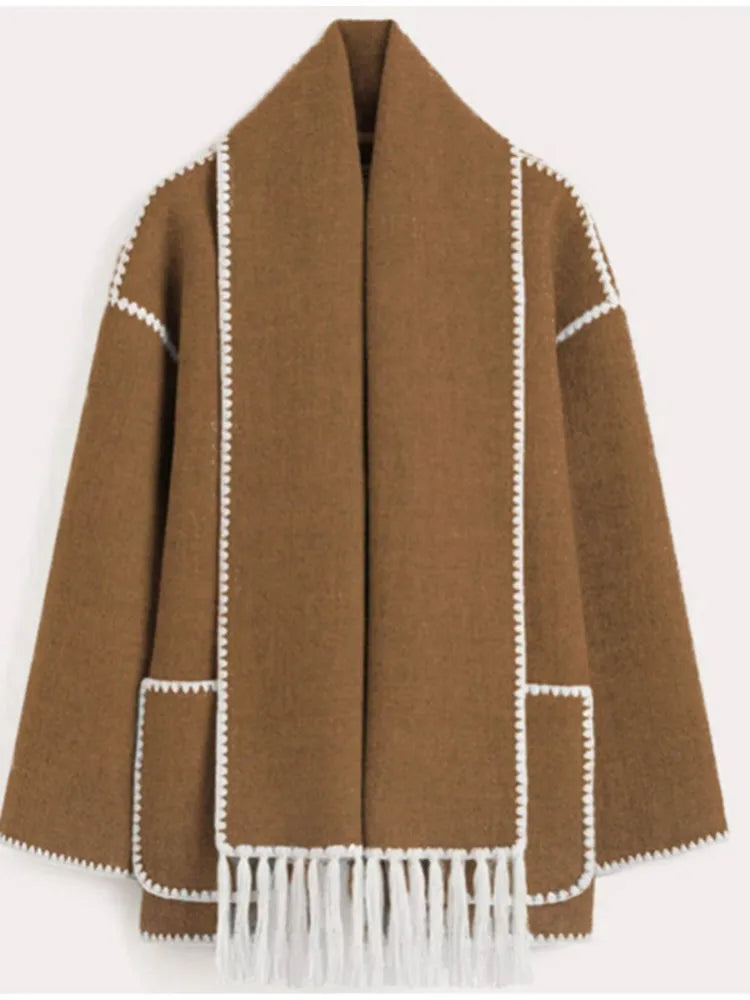 LM | Stylish warm scarf and jacket