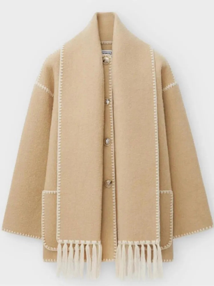 LM | Stylish warm scarf and jacket